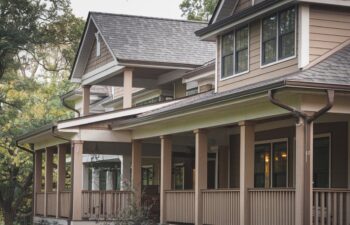 A home with clean gutters