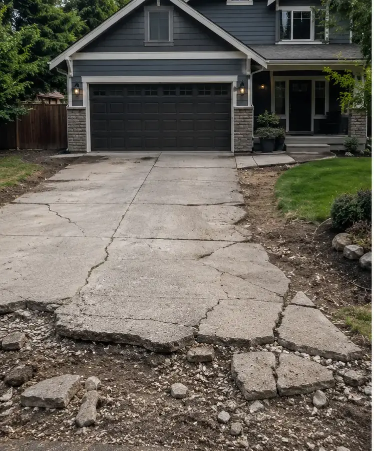 Before — Concrete Driveway — Demo & Replacement