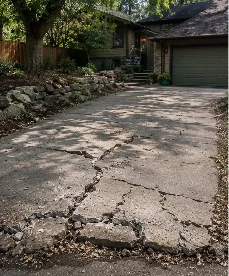 Before — Concrete Slab — Removal & New Pour