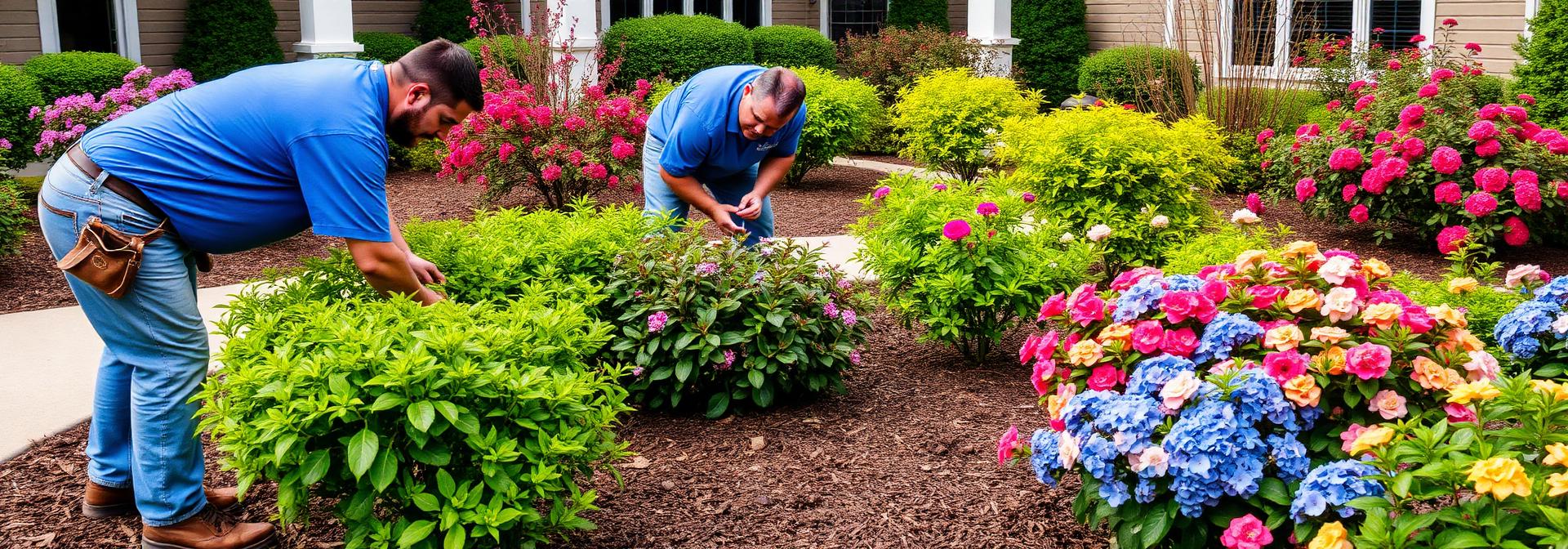 Professional landscape planting installation in Carrollton, Georgia
