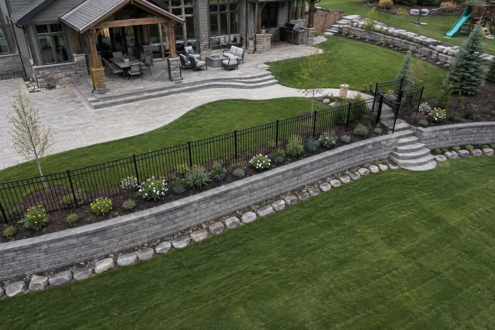 Retaining wall project 3 in West Georgia