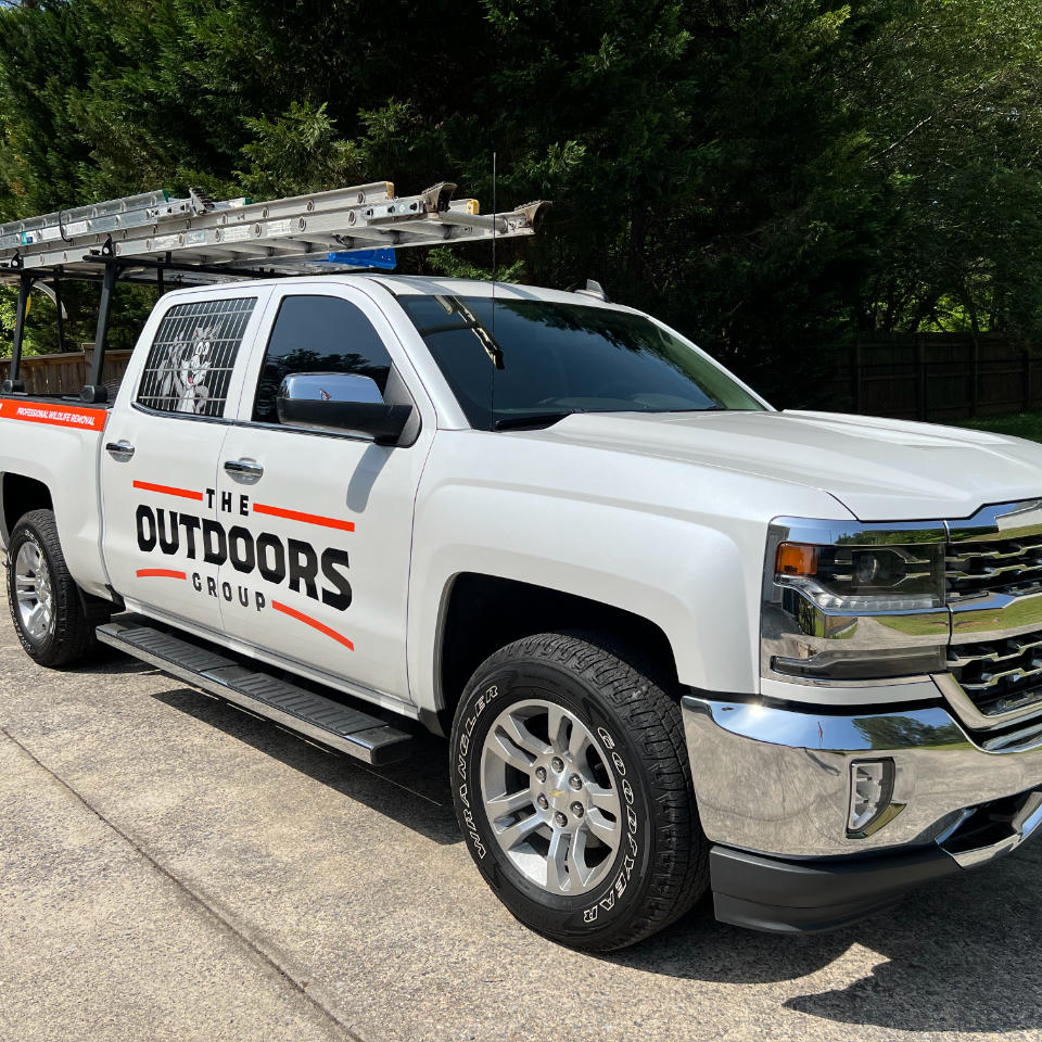 The Outdoors Group branded service truck